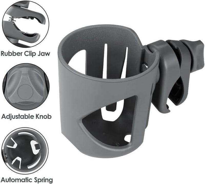Digital Nc Knee Walker Cup Holder. A Solid Super Secure Fit. 360 Degrees Rotatable. Anti-Shake Spill Resistant. (Gray) - Image 5